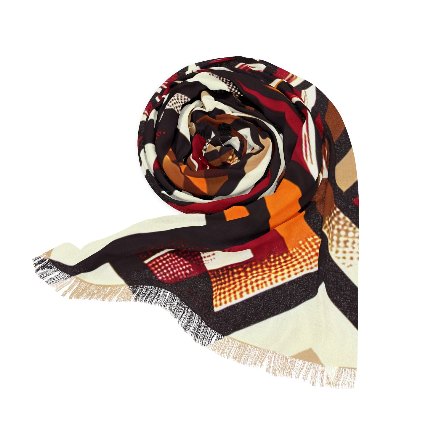 R&RH Brown Abstract Light Unisex Scarf