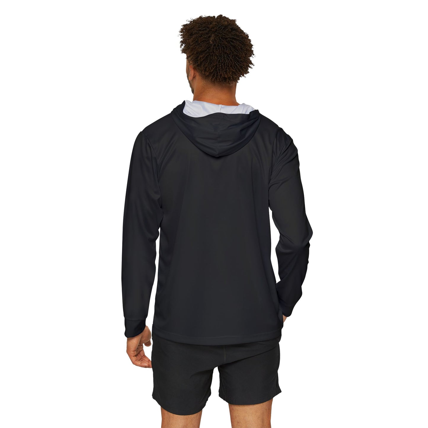 R&RH Men's Black Sports Hoodie with Bold Letter Design - Perfect for Active Lifestyles