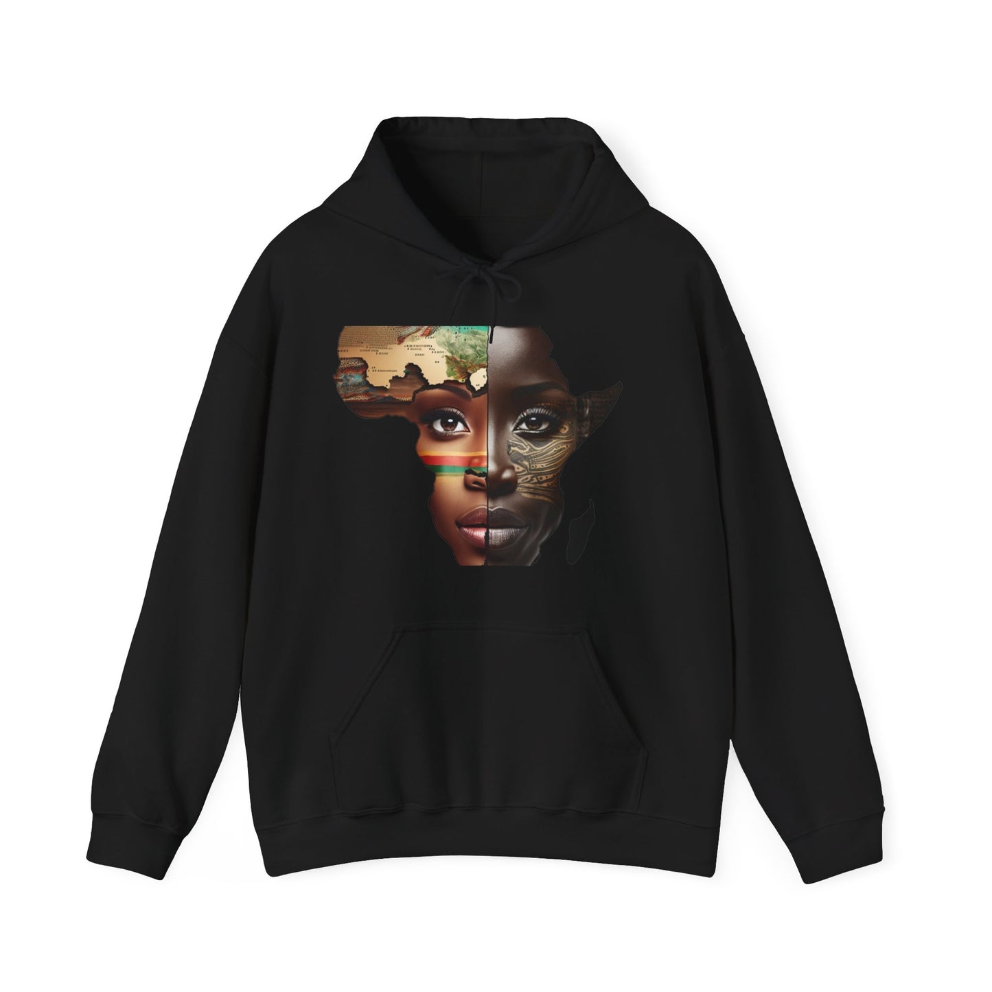 Unisex Heavy Blend™ Face Sculpture Hooded Sweatshirt