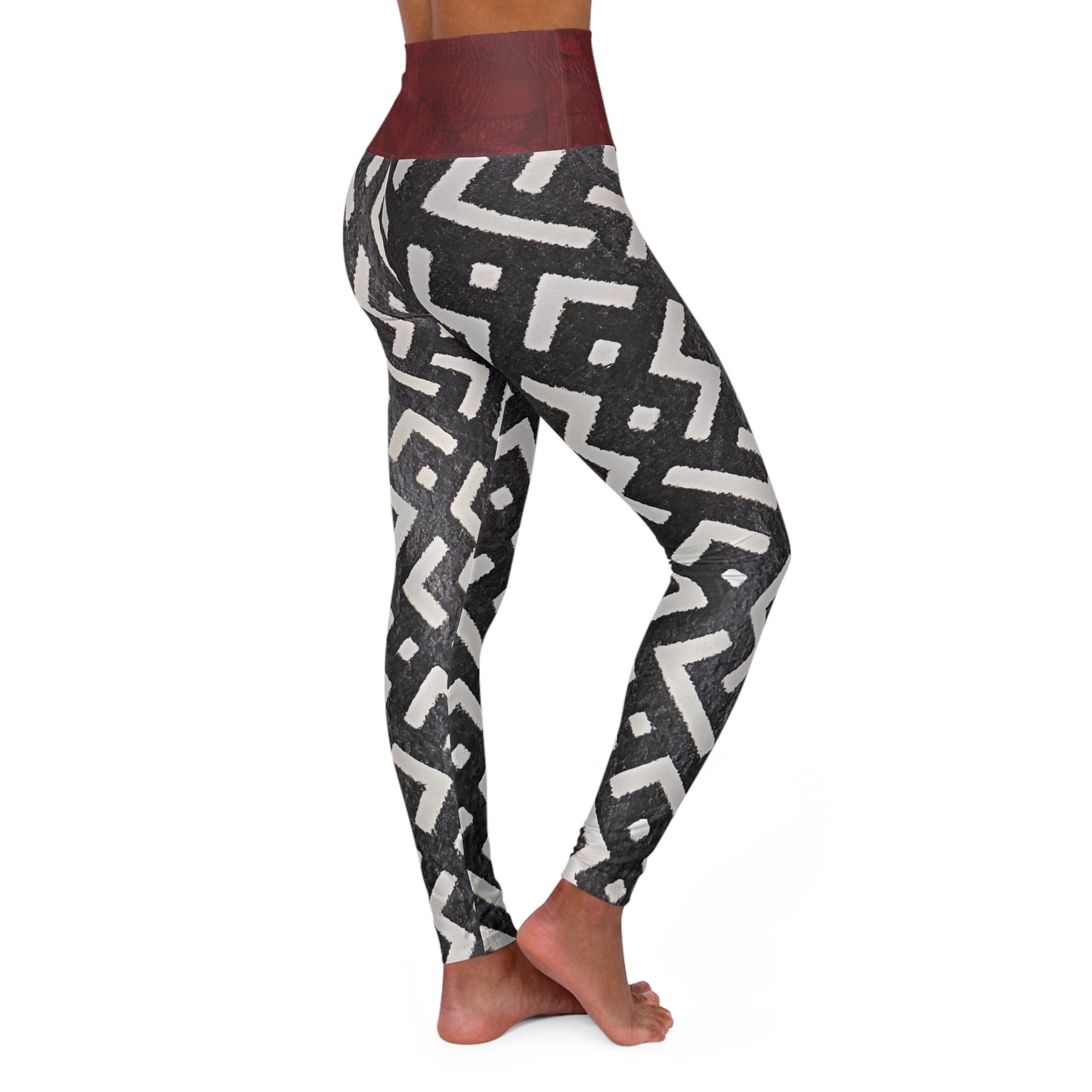 R&RH Black White Yoga Leggings