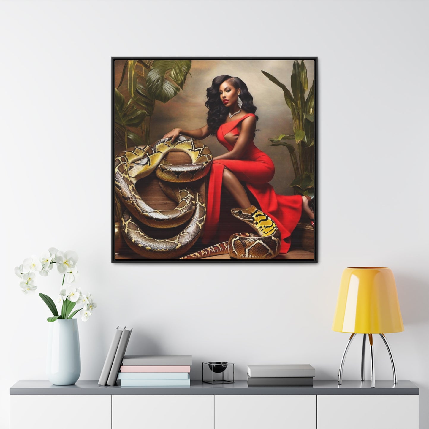 R&RH Elegant Snake Art Canvas Wrap - Bold Décor for Exotic Style