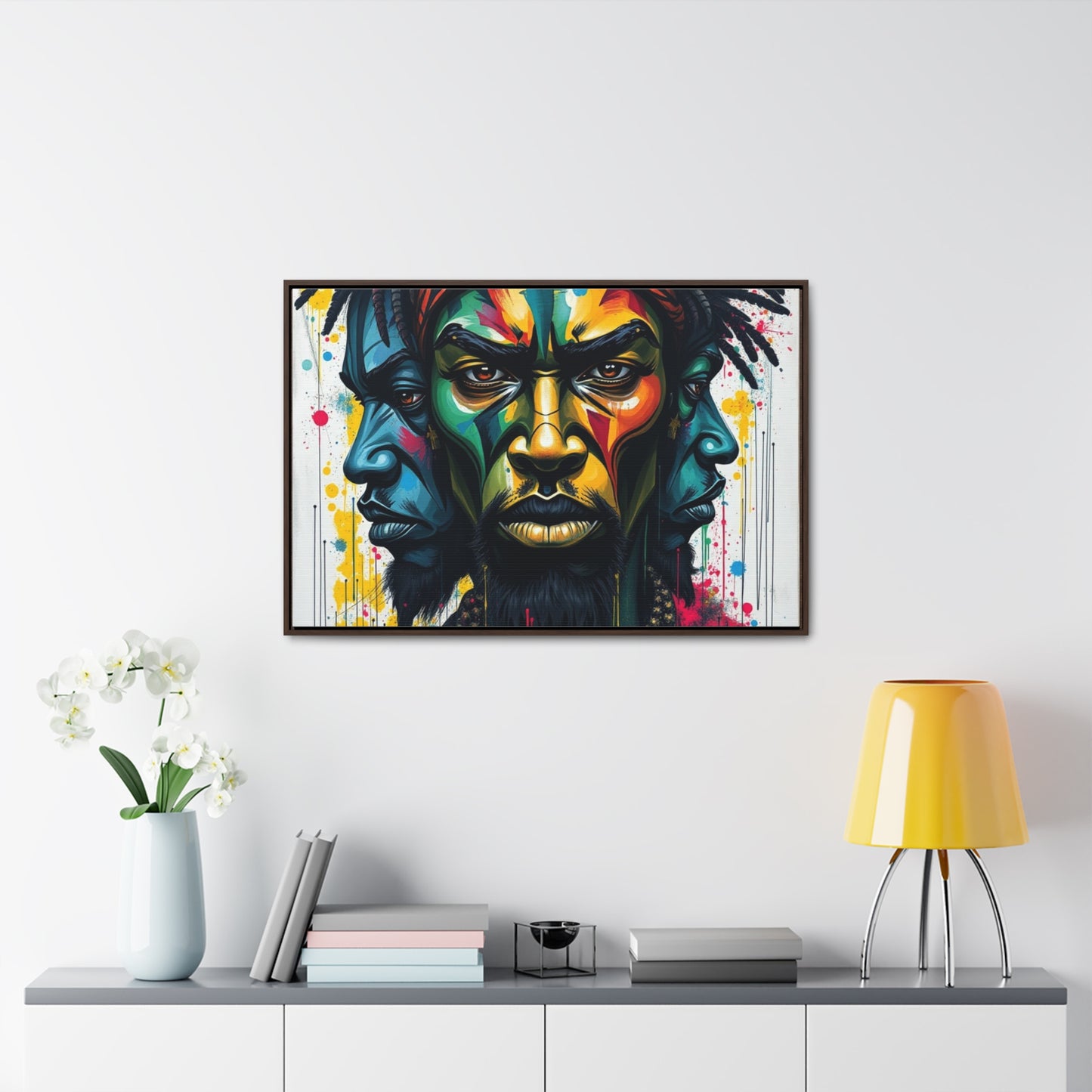 R&RH Vibrant Portrait Gallery Canvas Wrap - Modern Art Frame for Home Decor