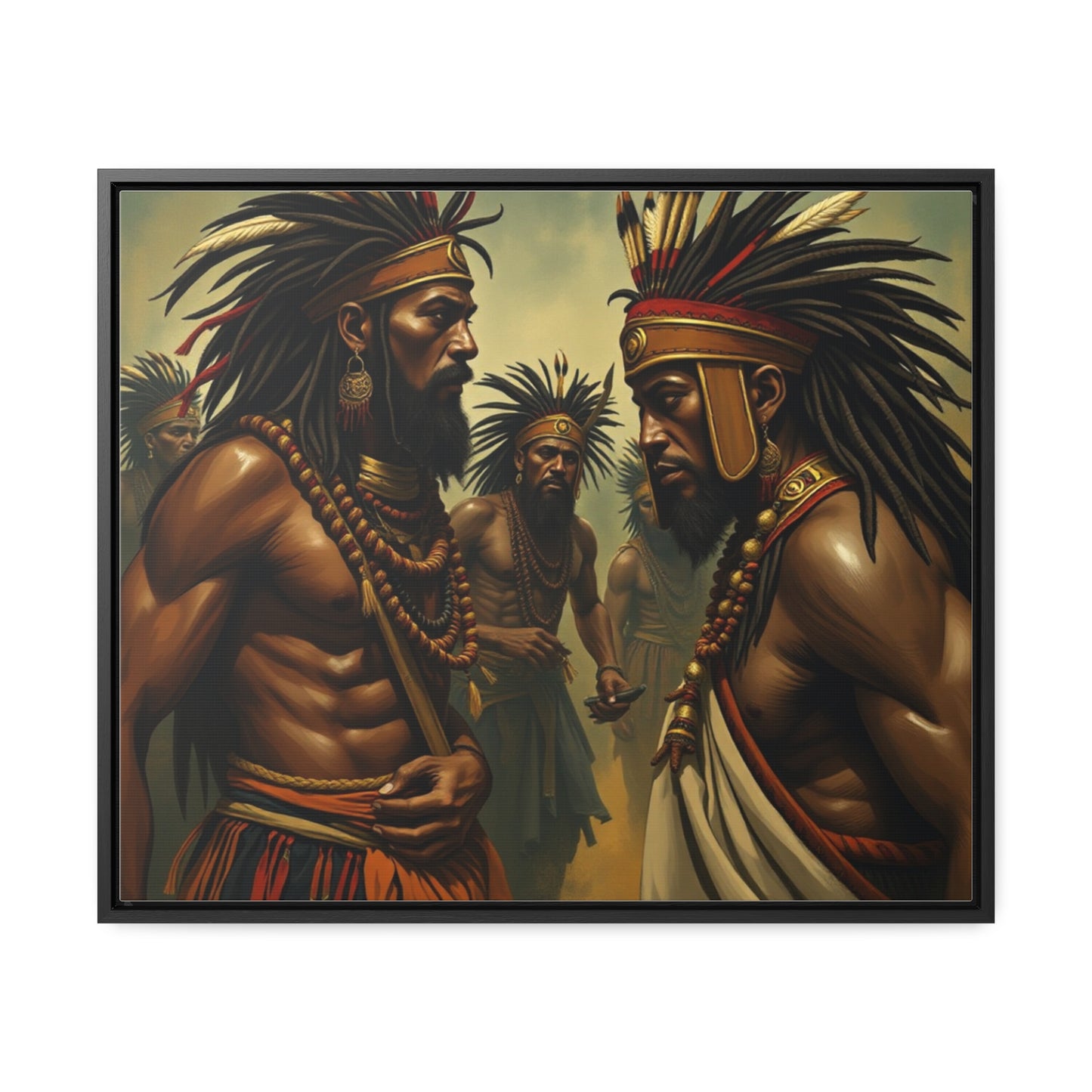 R&RH Gallery Canvas Wraps: Tribal Warriors Art for Home Décor