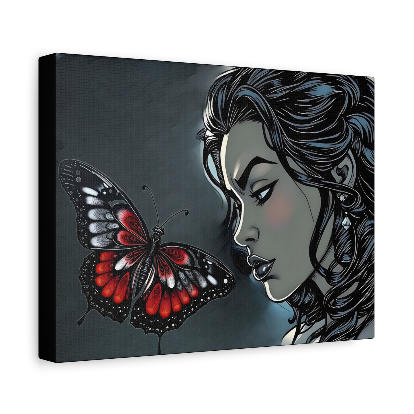 R&RH Beautiful Butterfly  Artistic Butterfly Canvas Wall Art - Stretched Matte Design for Home Decor