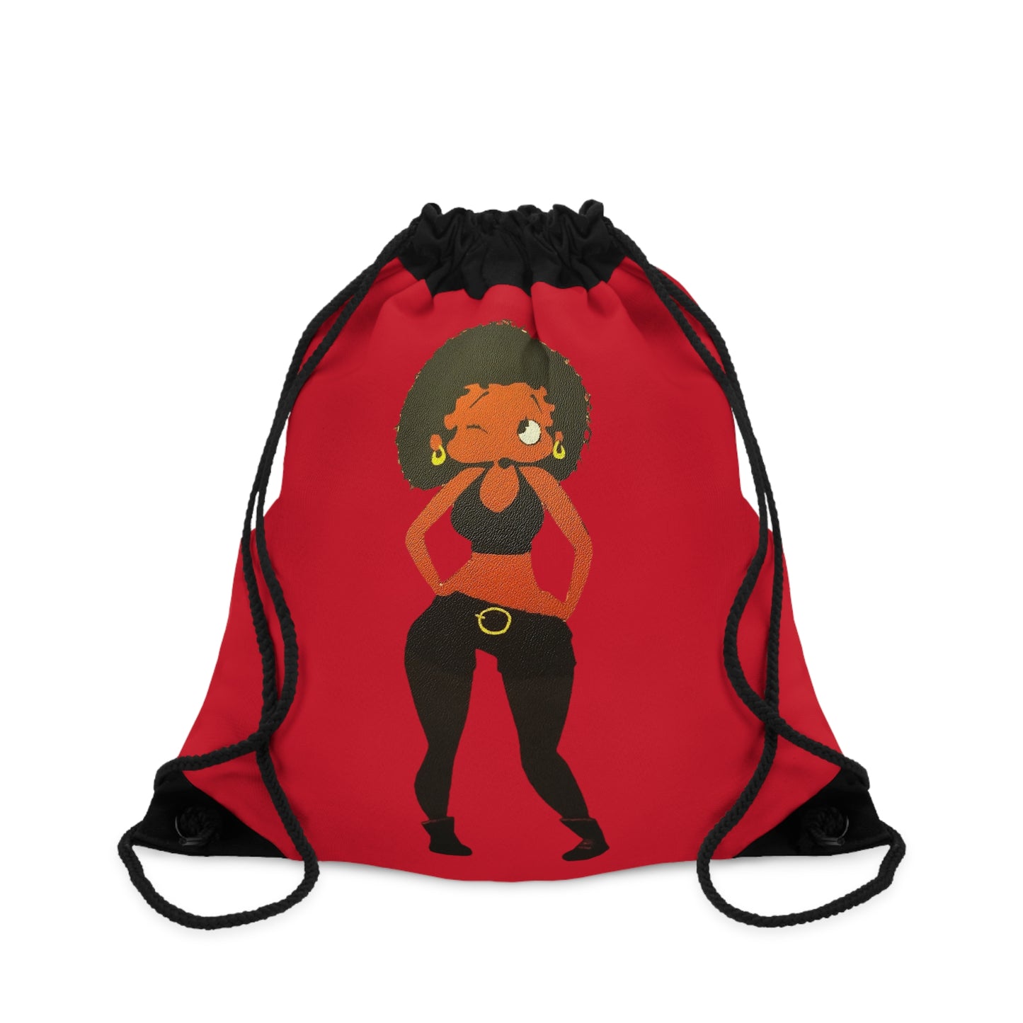 R&RH Red Caricature Drawstring Bag