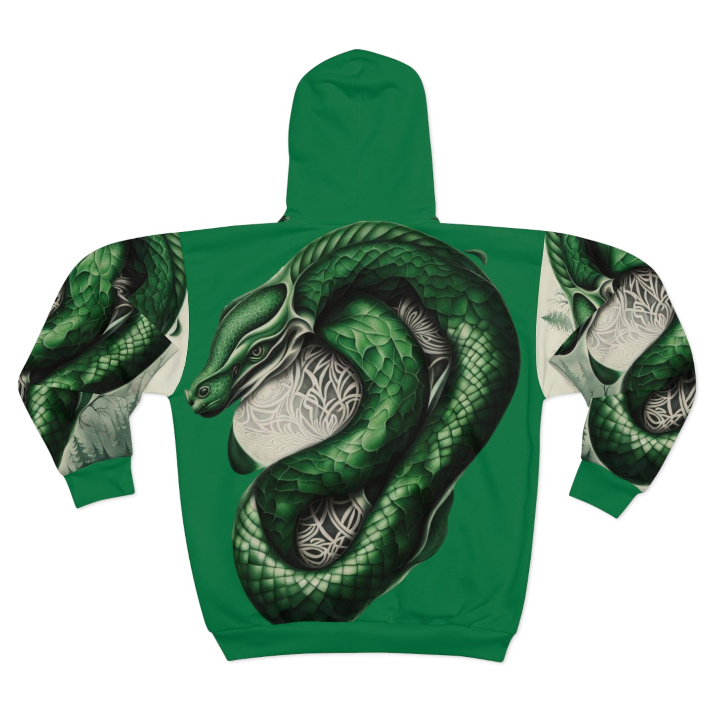 R&RH Unisex Green Viper Zip Hoodie