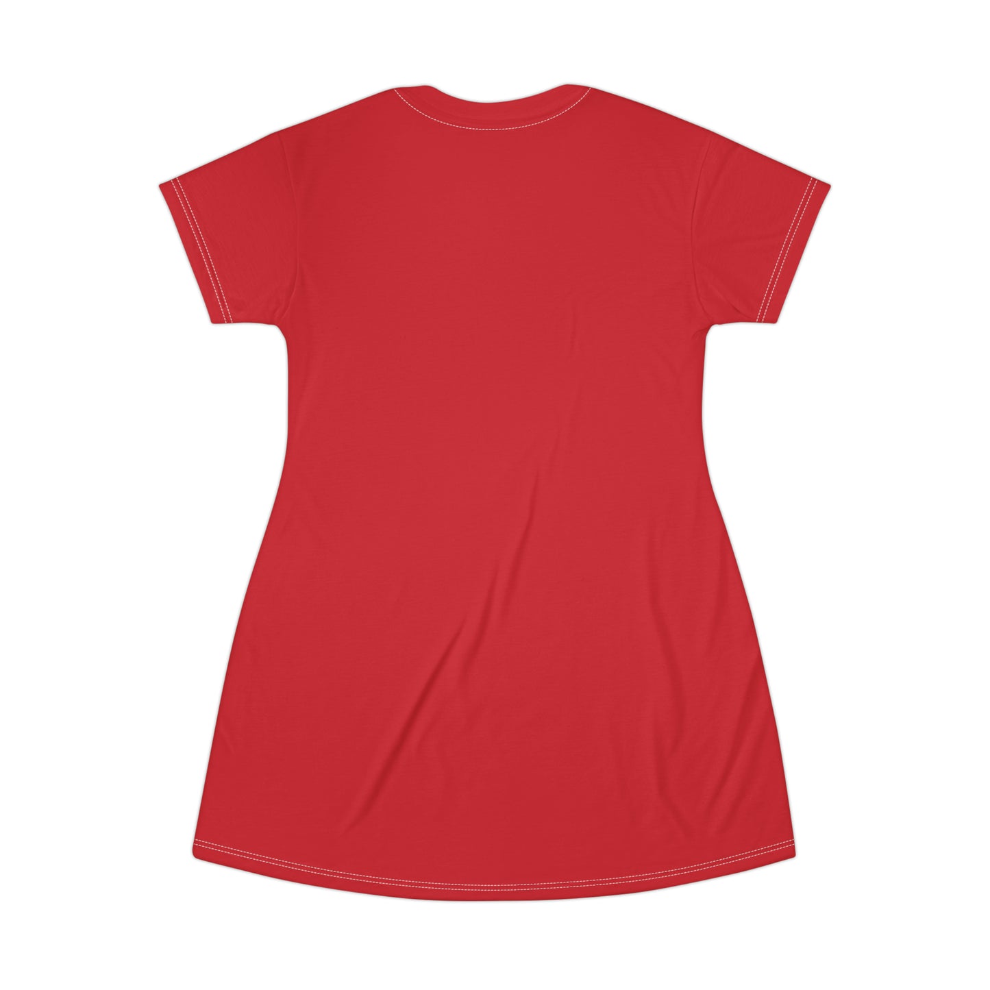Red Portrait T-Shirt Dress
