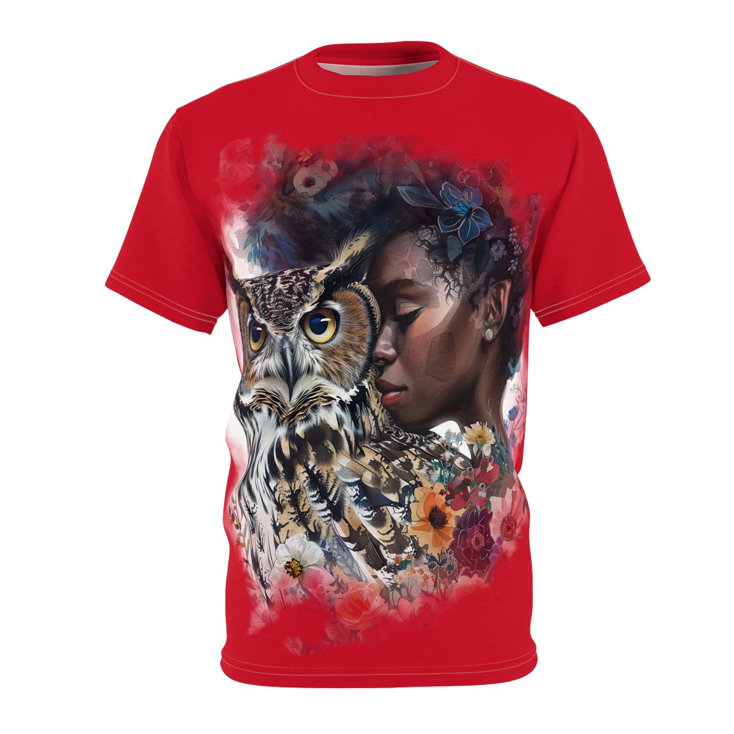 R&RH Red Bohemian Owl Unisex  T-Shirt -Nature & Beauty Inspired Graphic Shirt