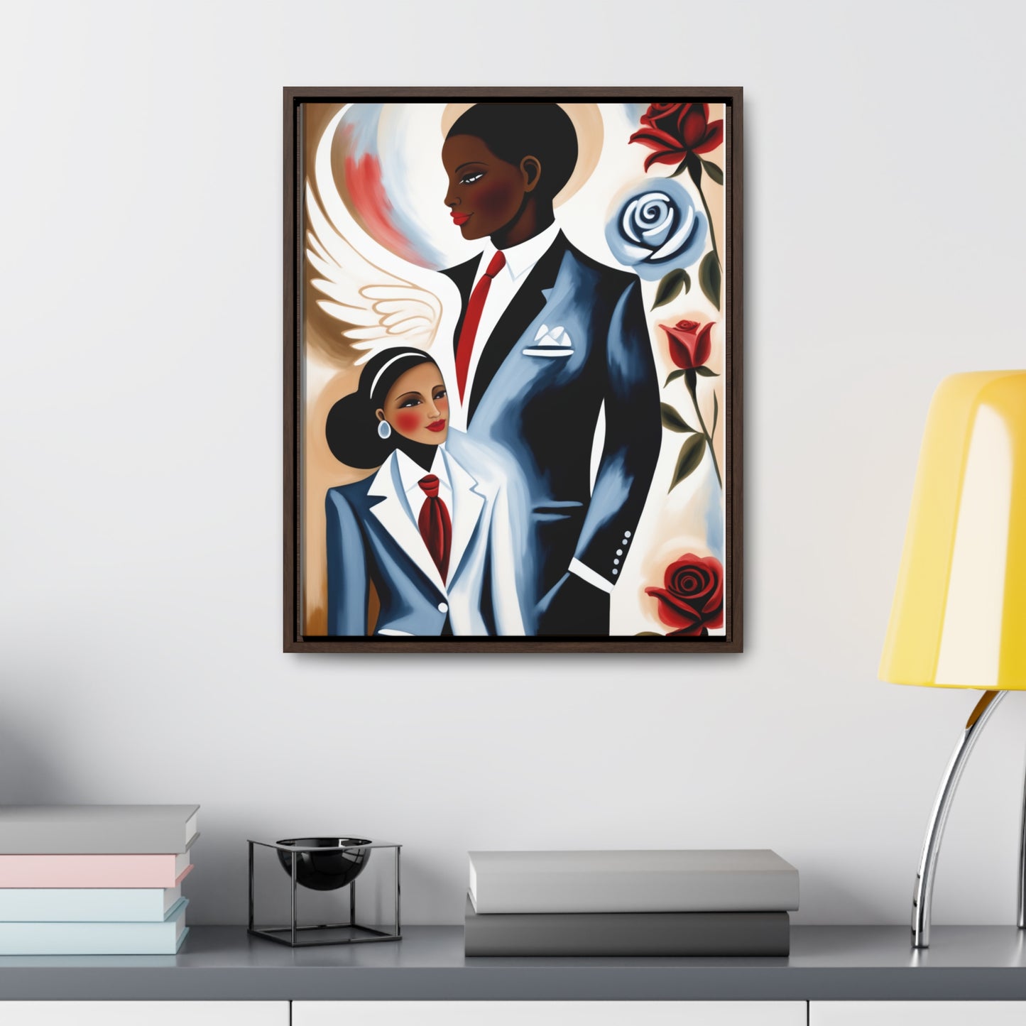 R&RH Angels Smile Among Us Canvas Portrait Elegant Family Portrait Canvas Wrap - Inspirational Decor for Home or Office