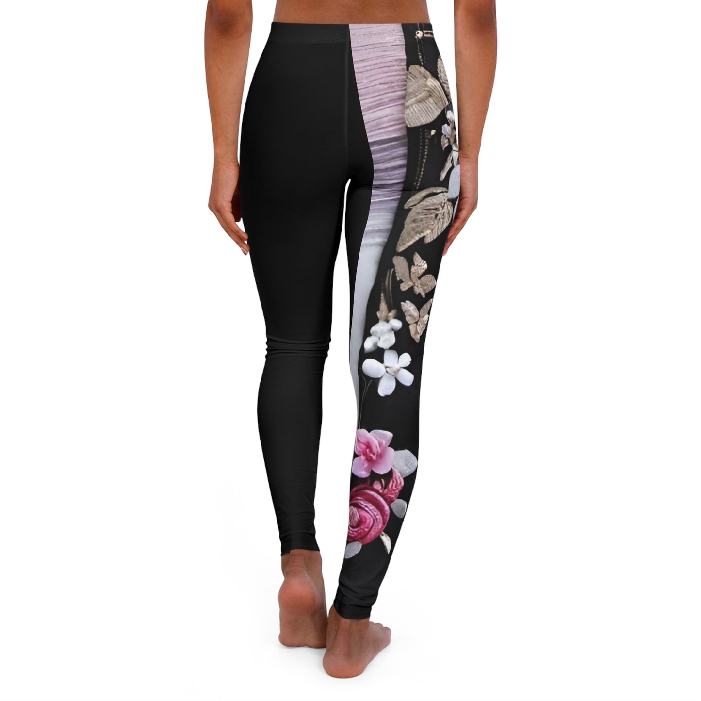 R_RH Women's Roses Spandex Leggings