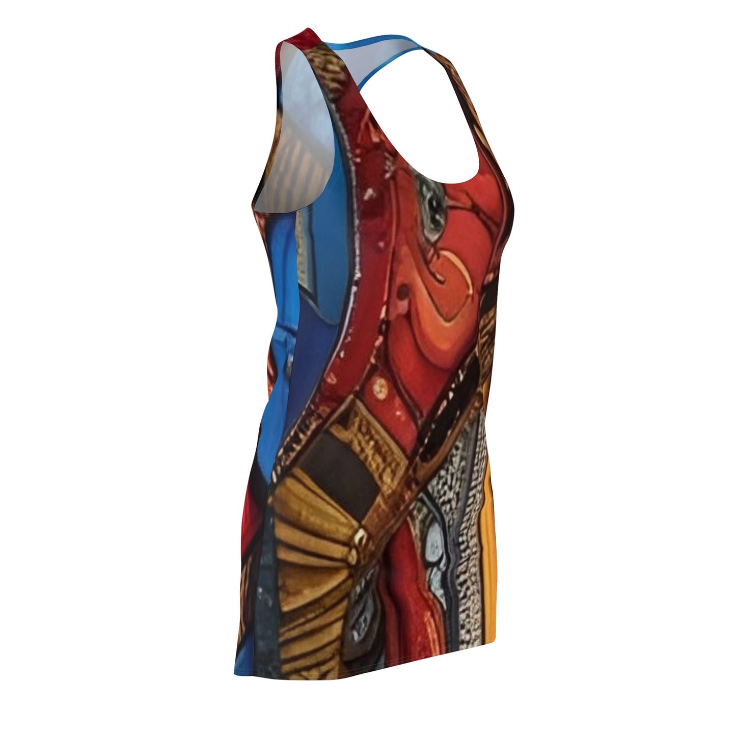 R&RH Women's Red Abstract Racerback Dress