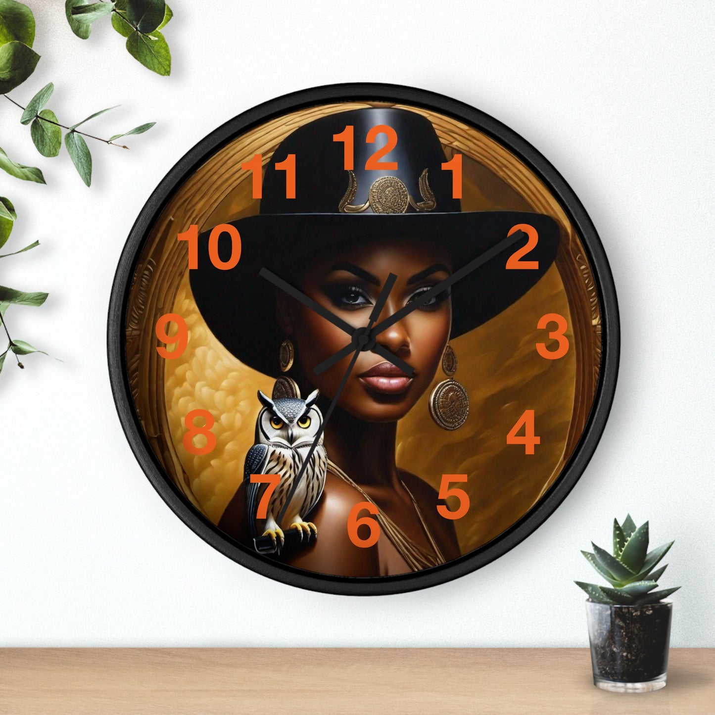 R&RH Woman and Owl Wall Clock