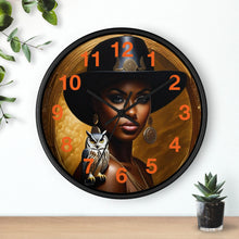 Load image into Gallery viewer, R&amp;RH Woman and Owl Wall Clock
