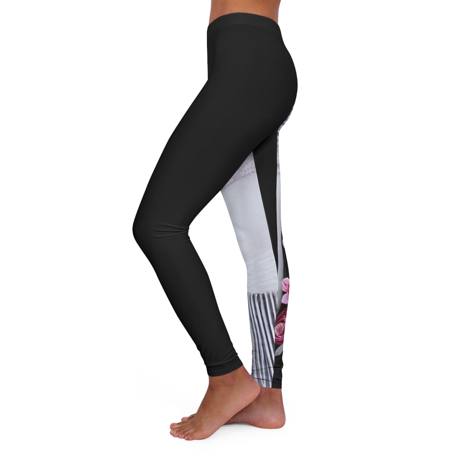 R_RH Women's Roses Spandex Leggings