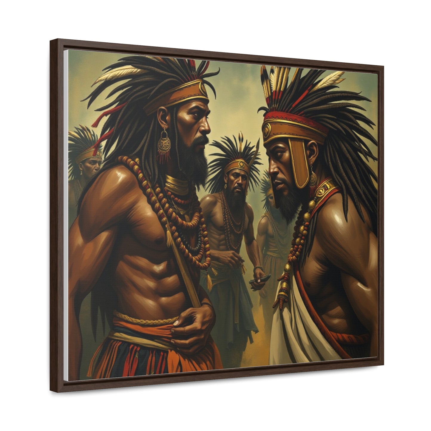 R&RH Gallery Canvas Wraps: Tribal Warriors Art for Home Décor