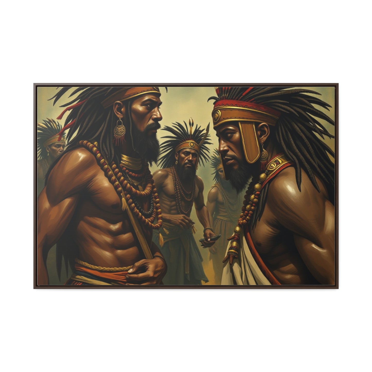 R&RH Gallery Canvas Wraps: Tribal Warriors Art for Home Décor