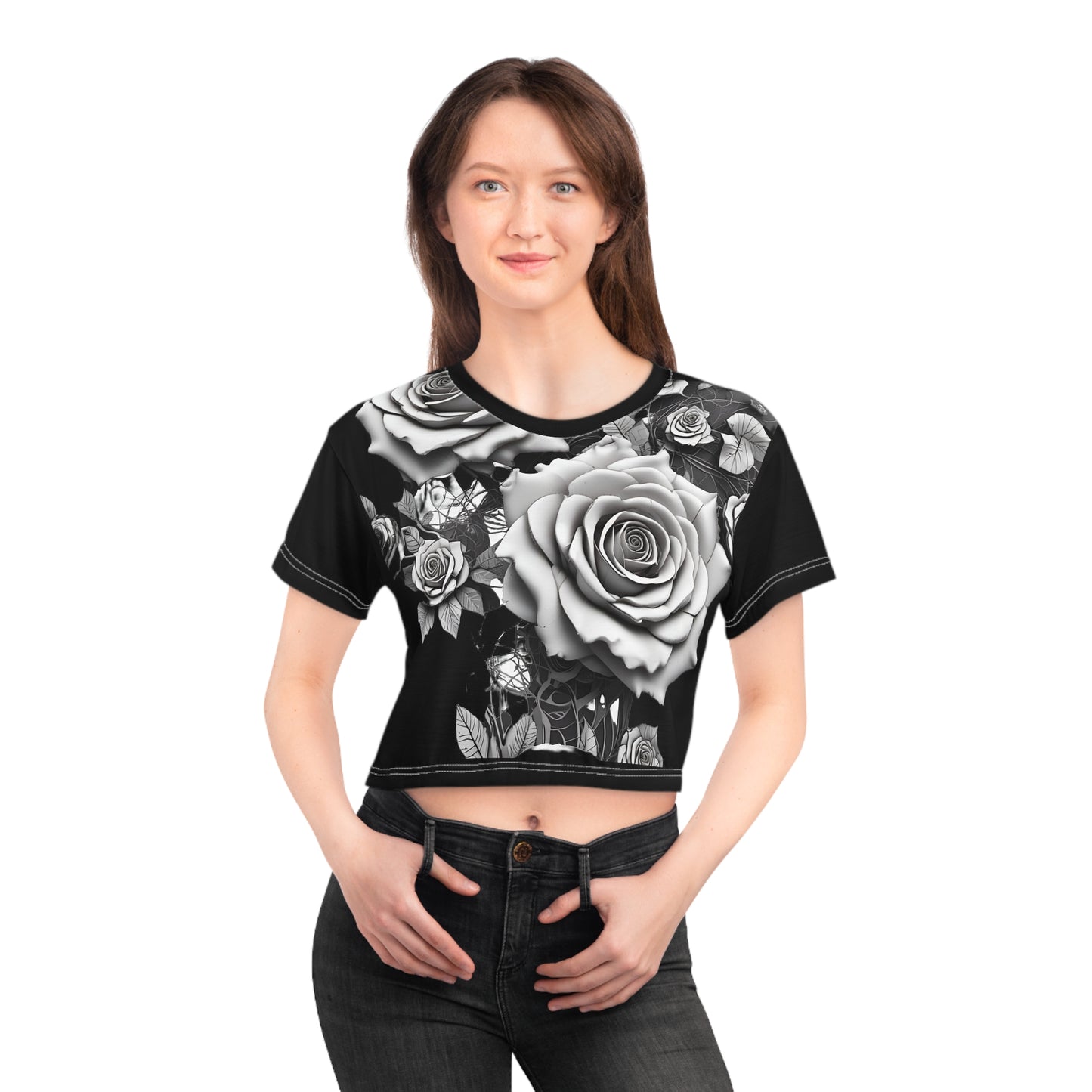 R&RH Designers Women's Rose Crop Tee