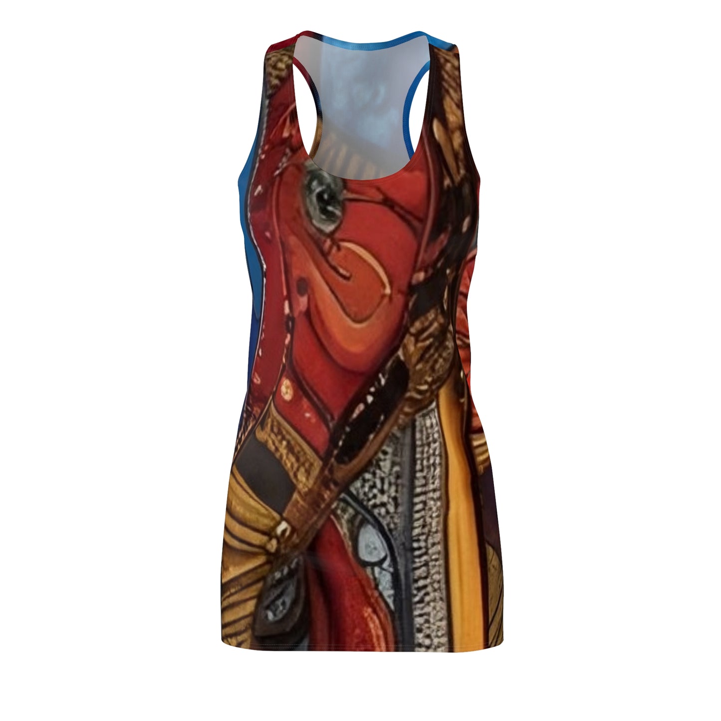 R&RH Women's Red Abstract Racerback Dress