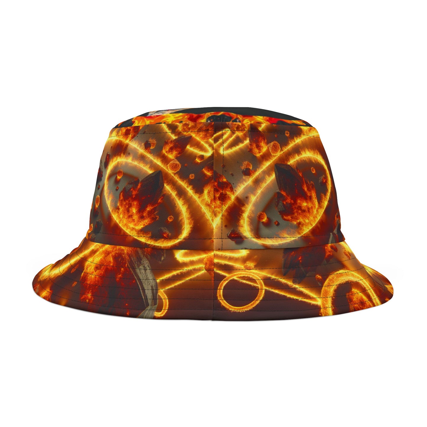 R&RH Bold 'Feel the Courage' Flame Bucket Hat - Stylish & Motivational Accessory