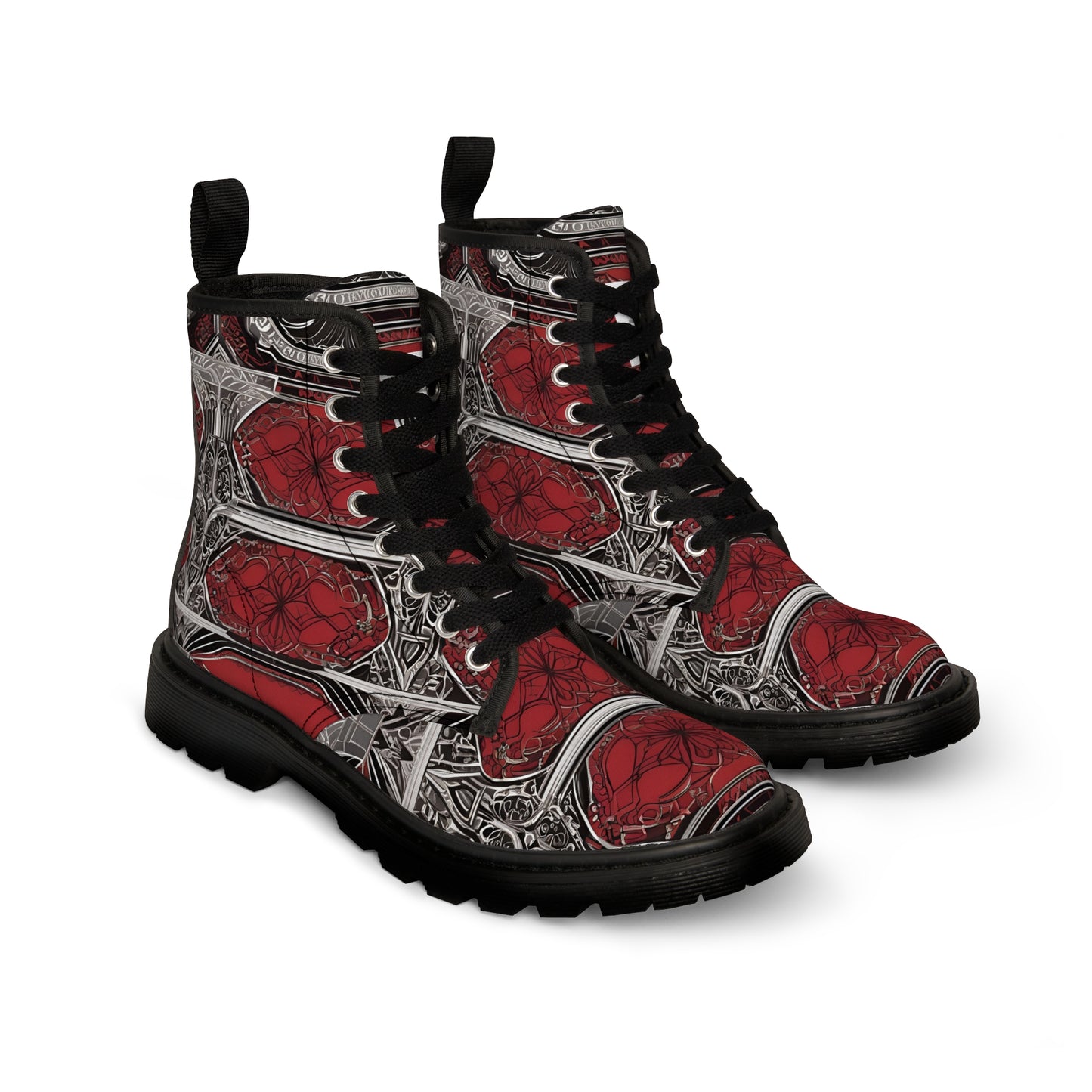 R&RH Men's Red Abstract Boots