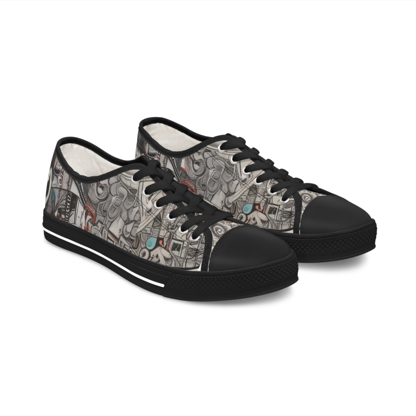 RRH Black Women's Designer Low Top Sneakers