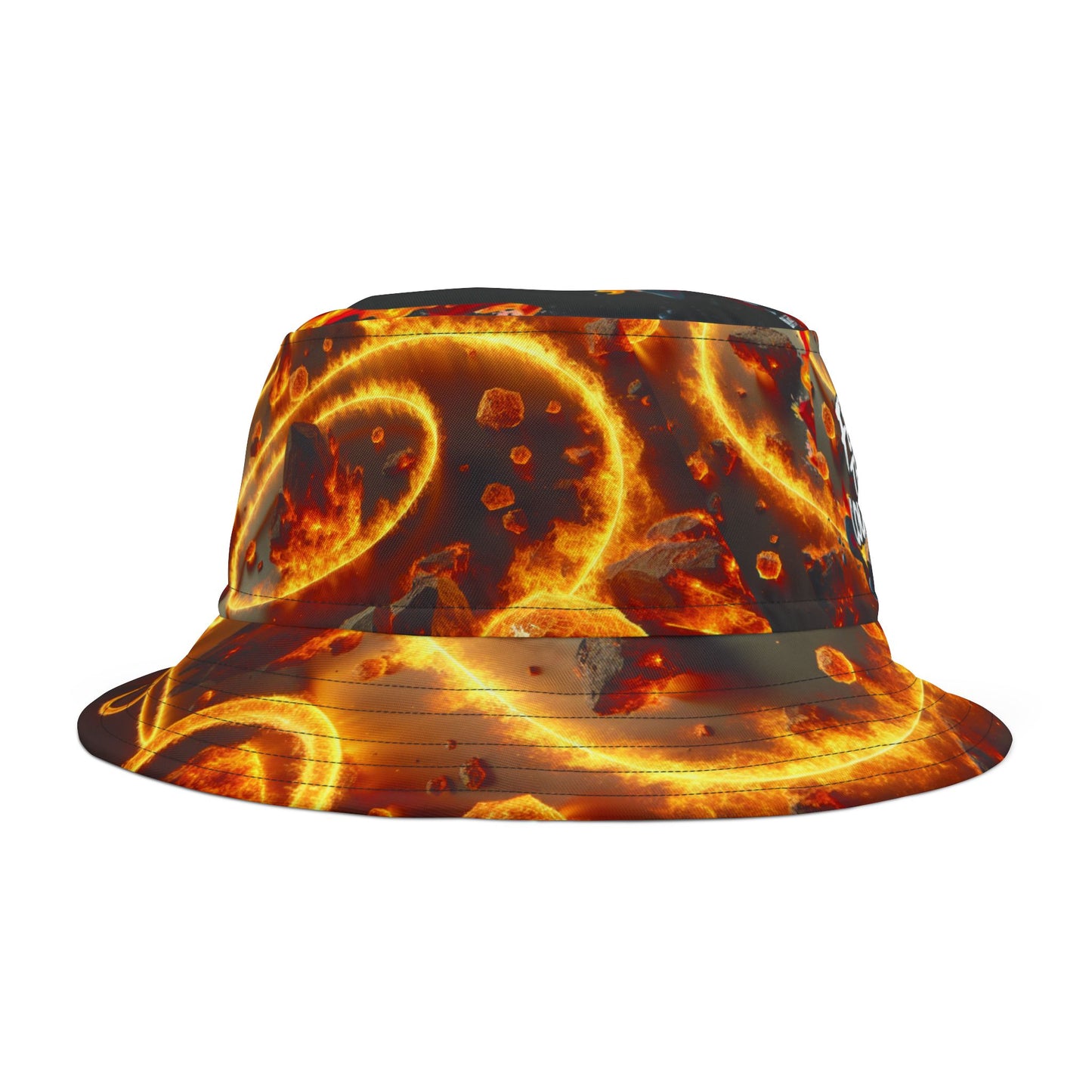 R&RH Bold 'Feel the Courage' Flame Bucket Hat - Stylish & Motivational Accessory