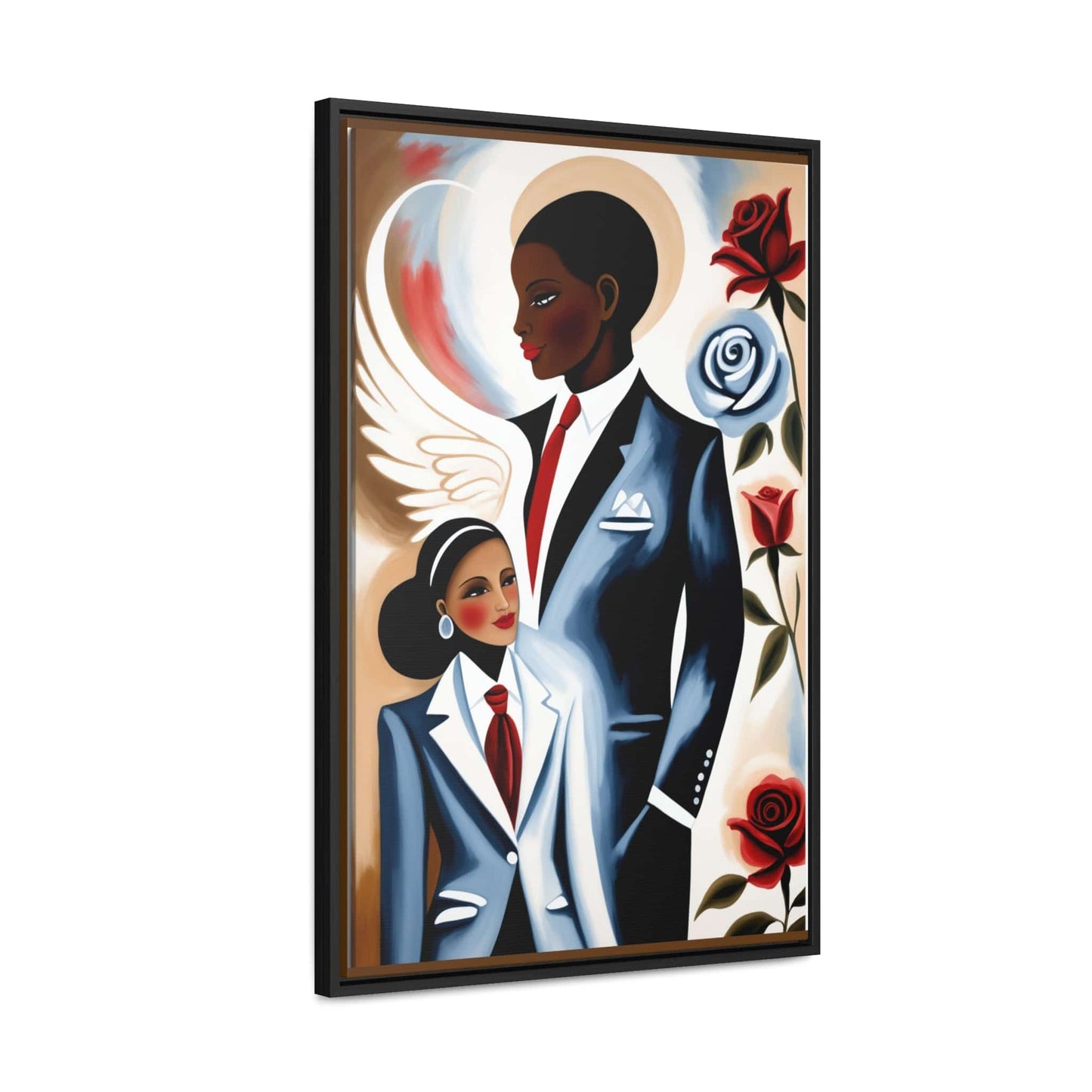 R&RH Angels Smile Among Us Canvas Portrait Elegant Family Portrait Canvas Wrap - Inspirational Decor for Home or Office