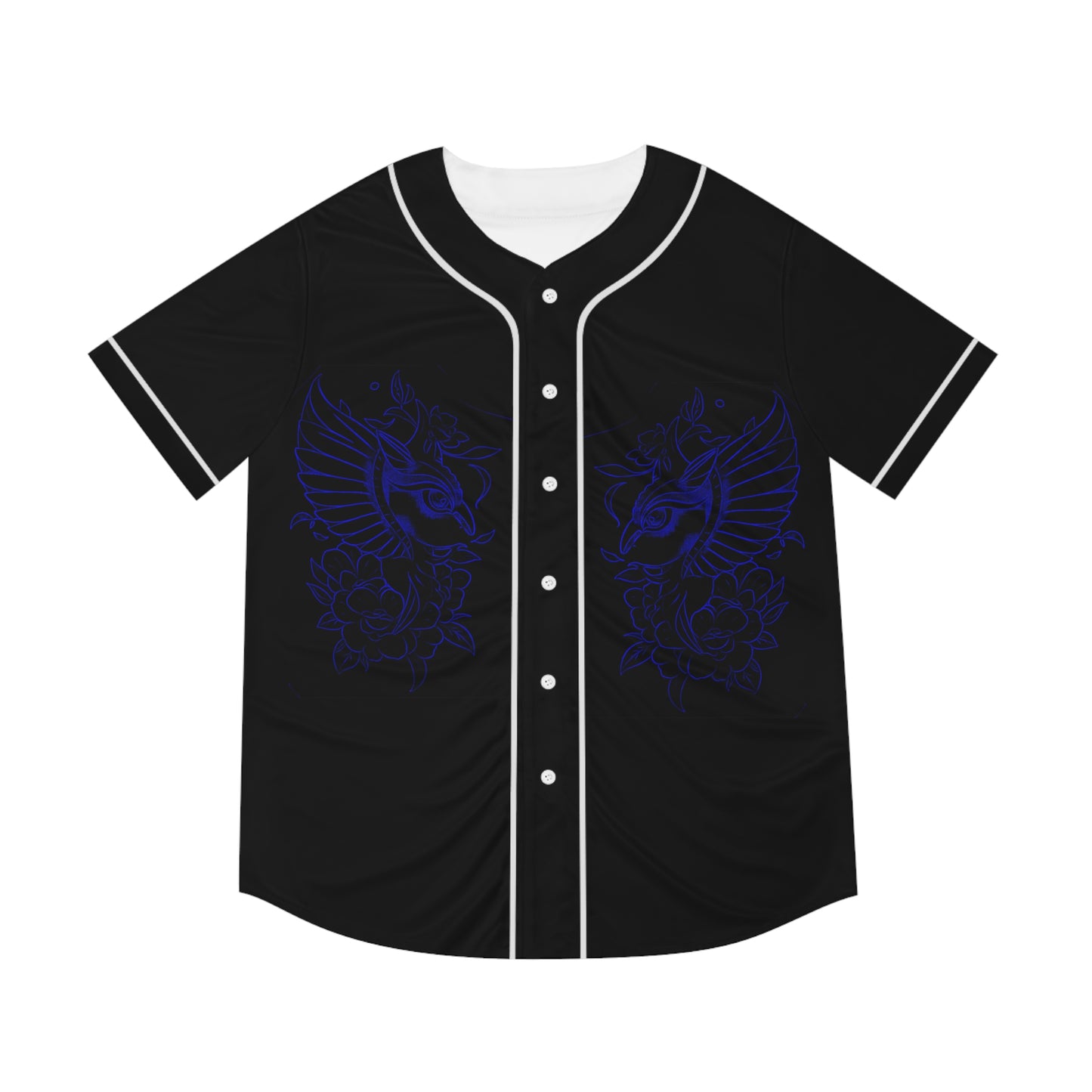 R&RH Men's Baseball Jersey with Blue Dragon Design