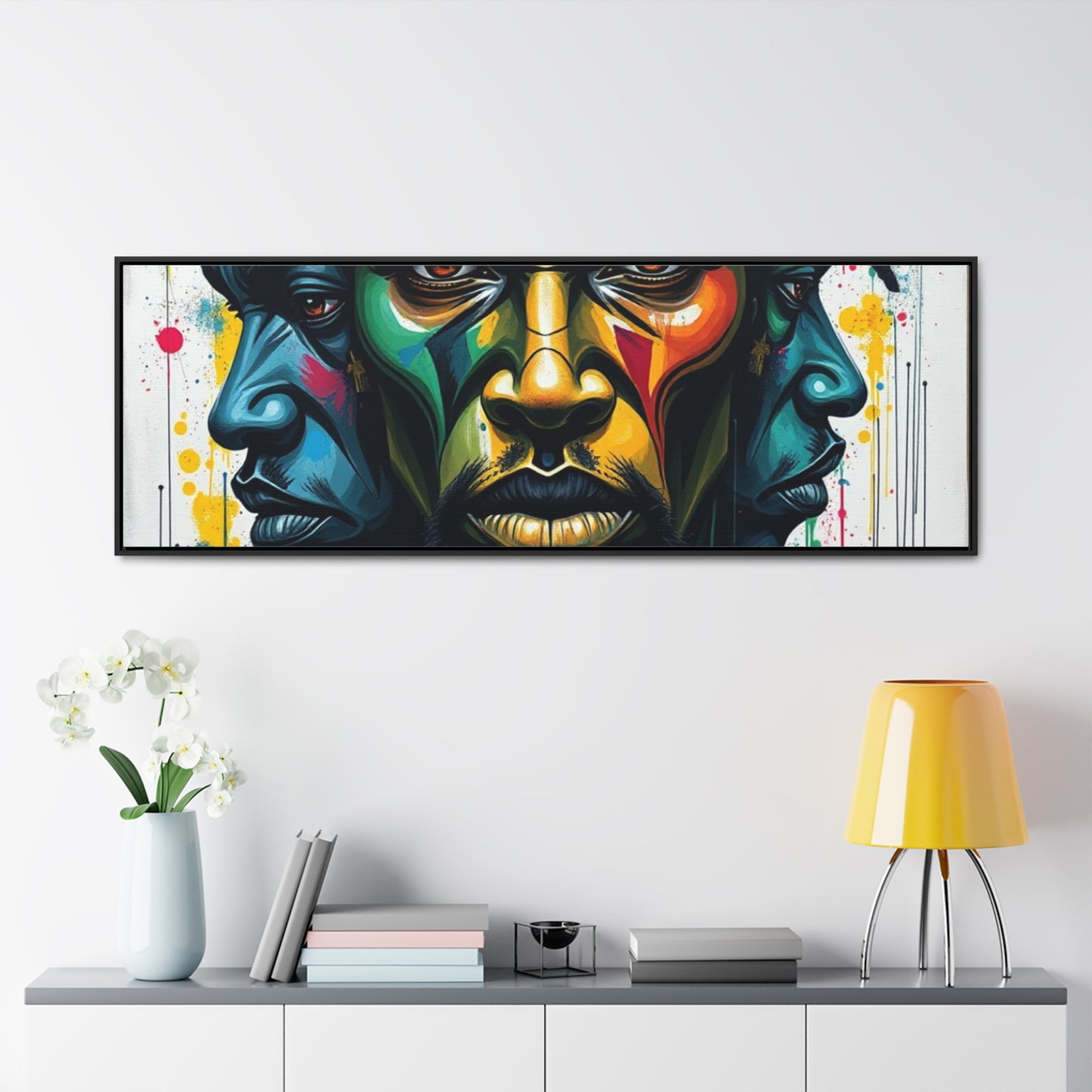 R&RH Vibrant Portrait Gallery Canvas Wrap - Modern Art Frame for Home Decor