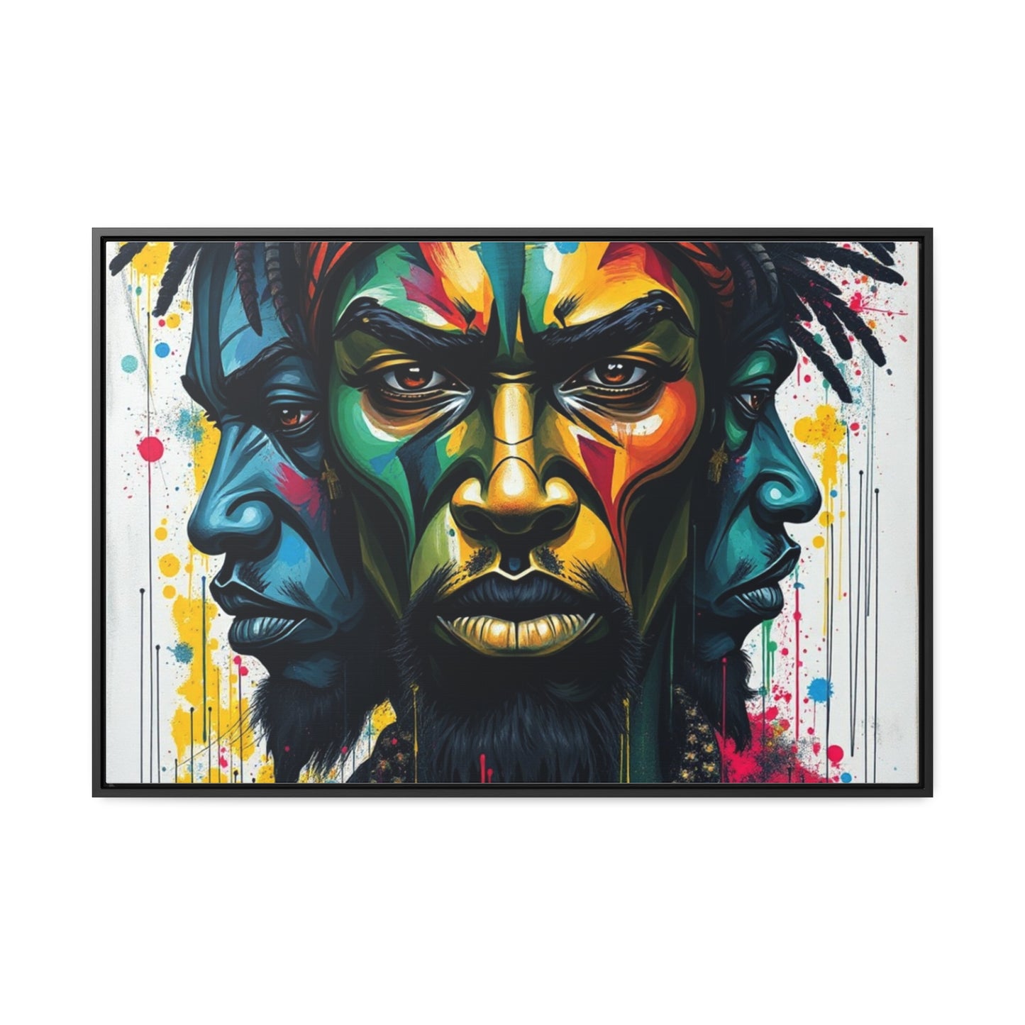 R&RH Vibrant Portrait Gallery Canvas Wrap - Modern Art Frame for Home Decor