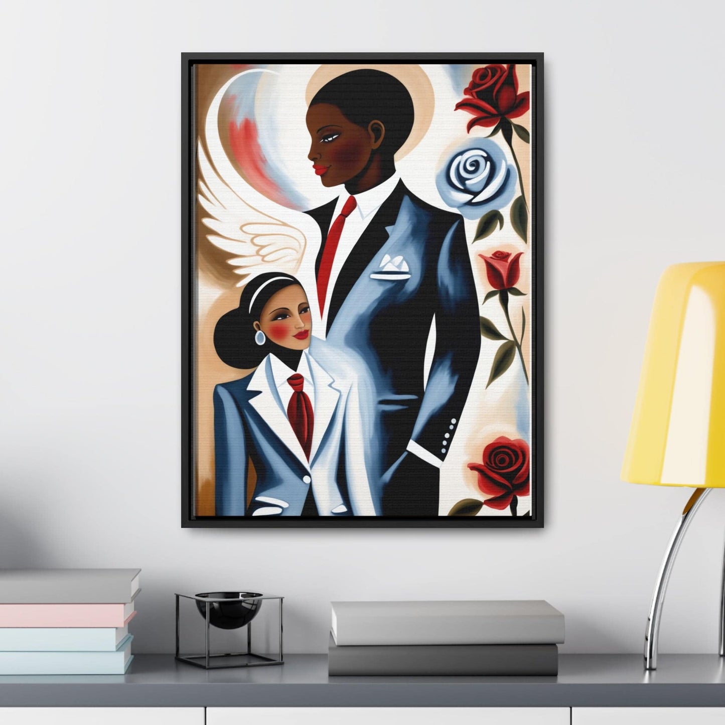 R&RH Angels Smile Among Us Canvas Portrait Elegant Family Portrait Canvas Wrap - Inspirational Decor for Home or Office