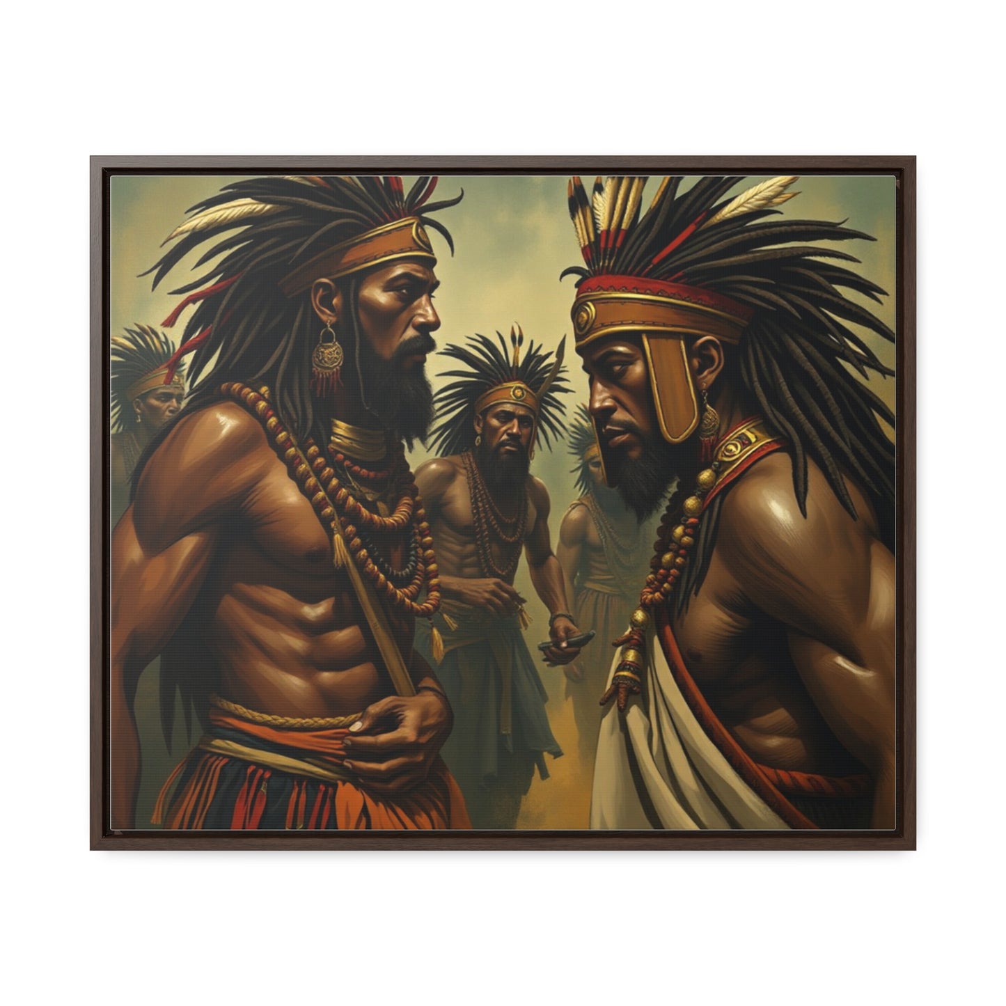 R&RH Gallery Canvas Wraps: Tribal Warriors Art for Home Décor