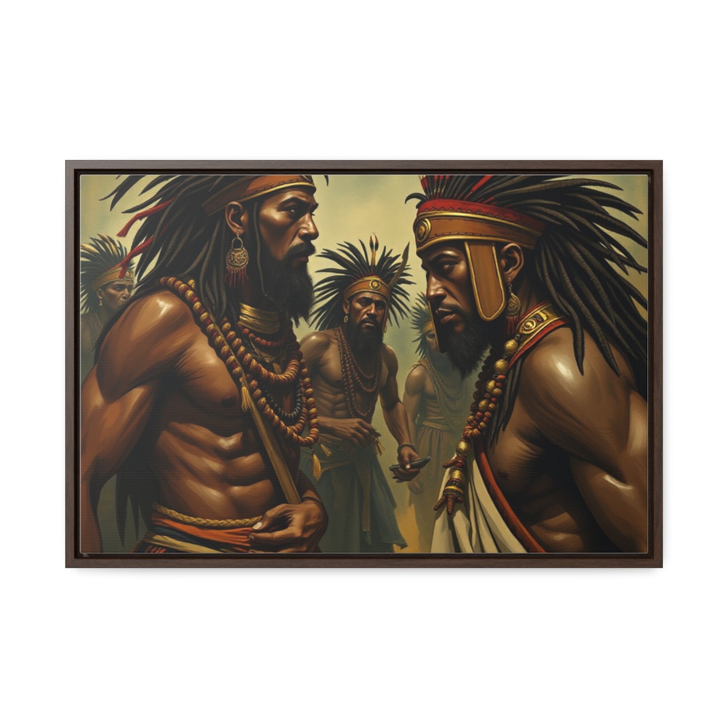 R&RH Gallery Canvas Wraps: Tribal Warriors Art for Home Décor