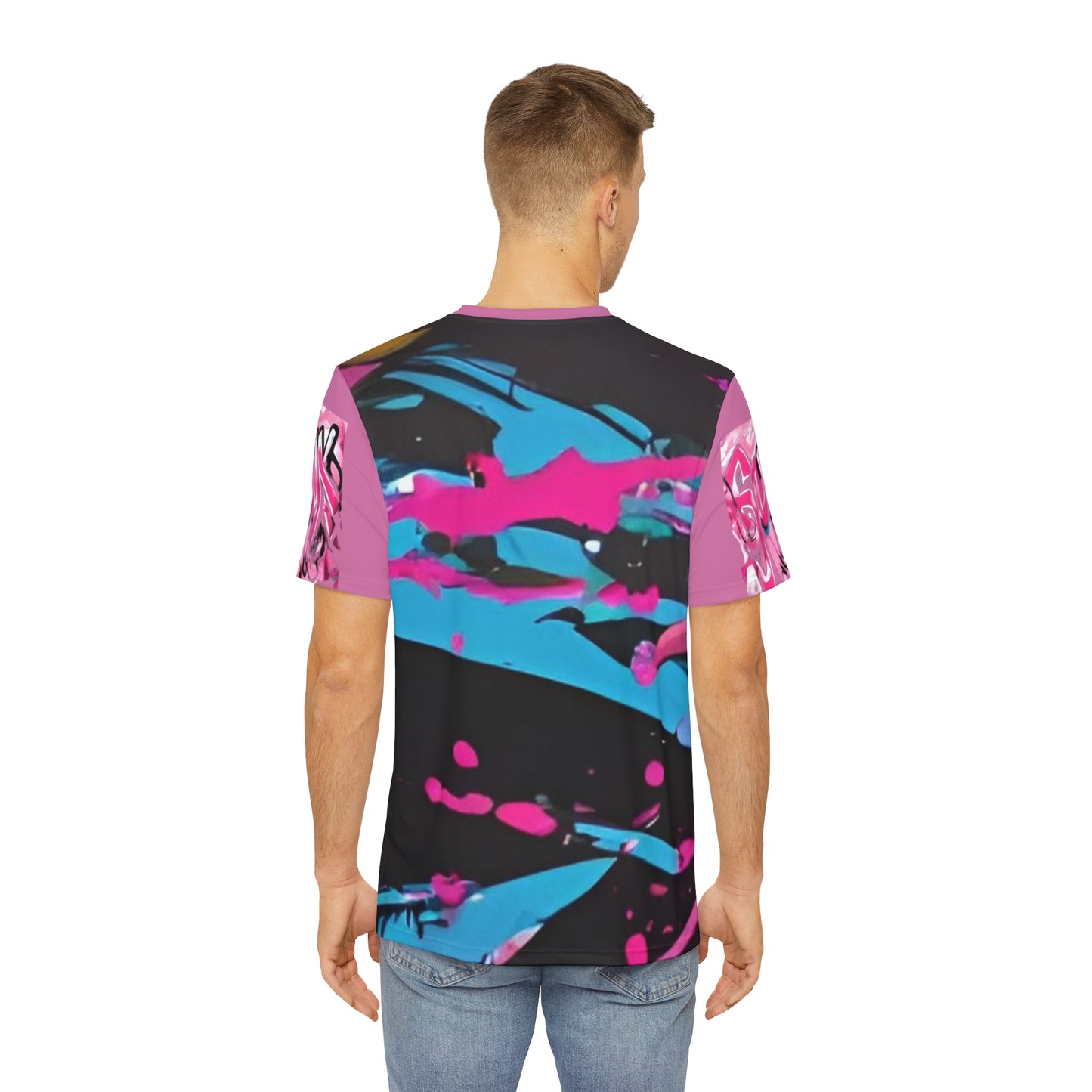 Pink R&RH Graffiti-Like T-shirt