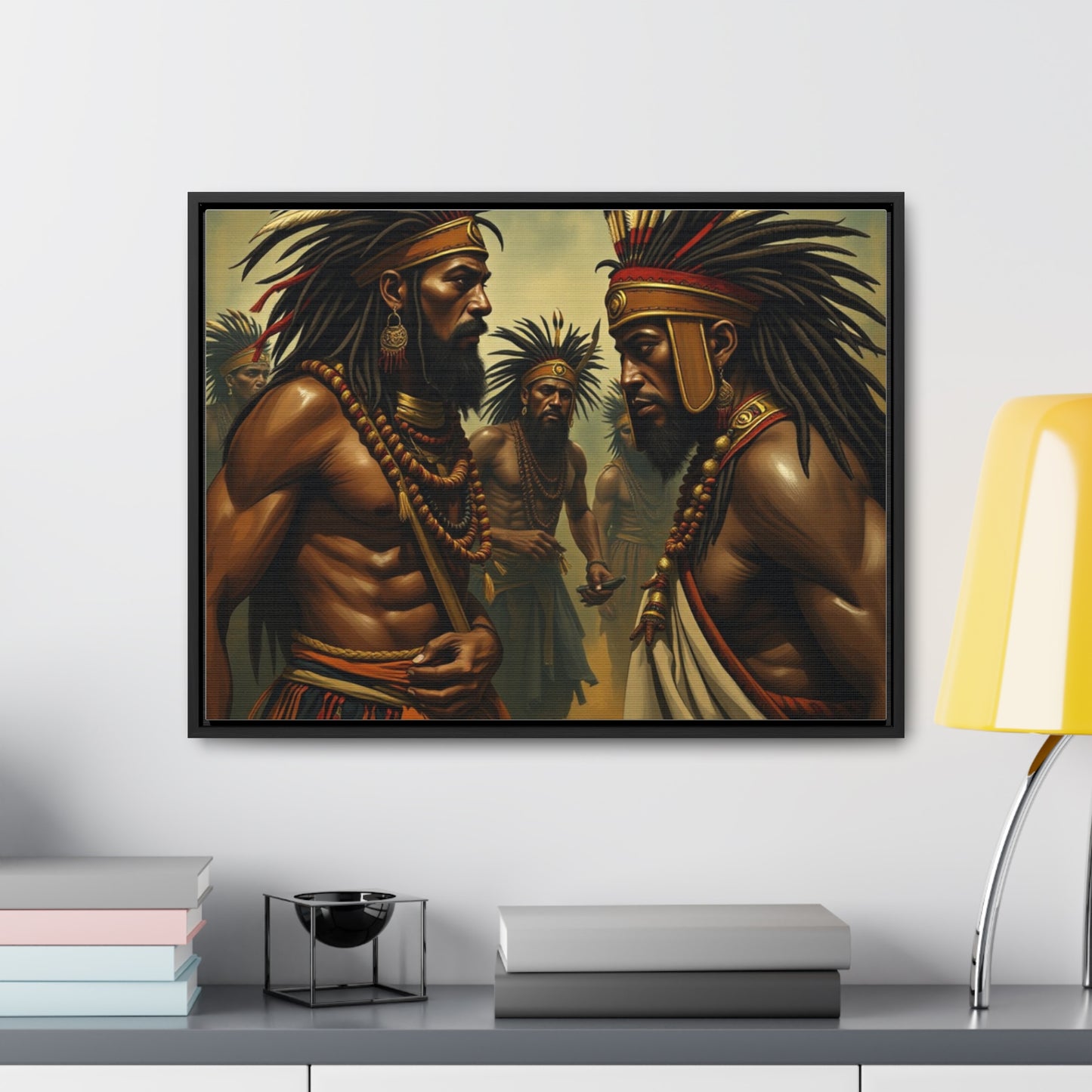 R&RH Gallery Canvas Wraps: Tribal Warriors Art for Home Décor