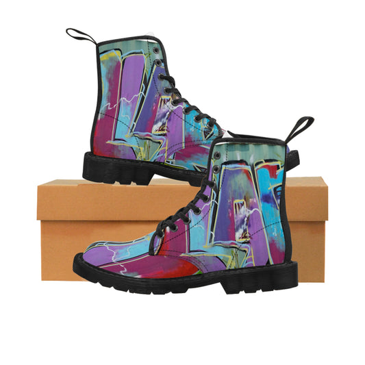 R_RH Unisex Multi-Colored Canvas Boots
