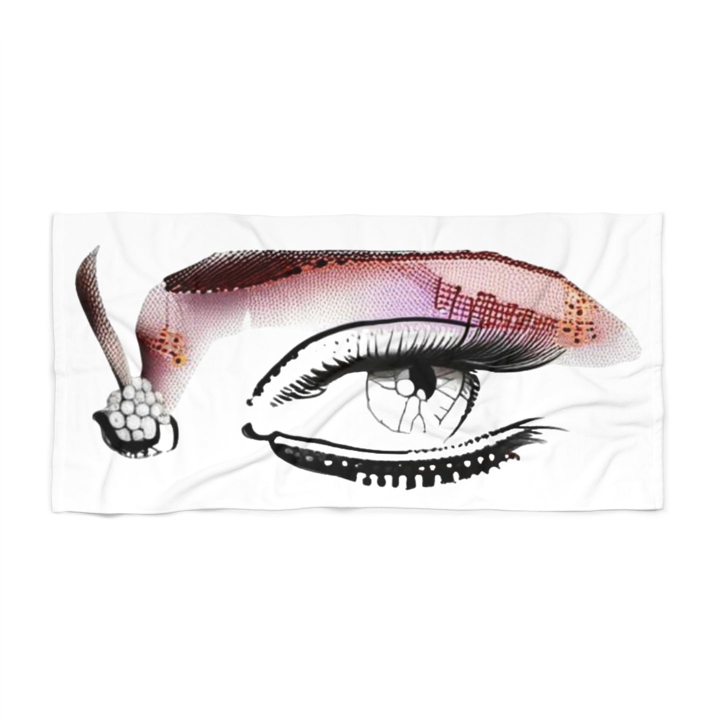 R&RH Stylish Eye Print Beach Towel - Trendy Summer Essential for Beach Lovers