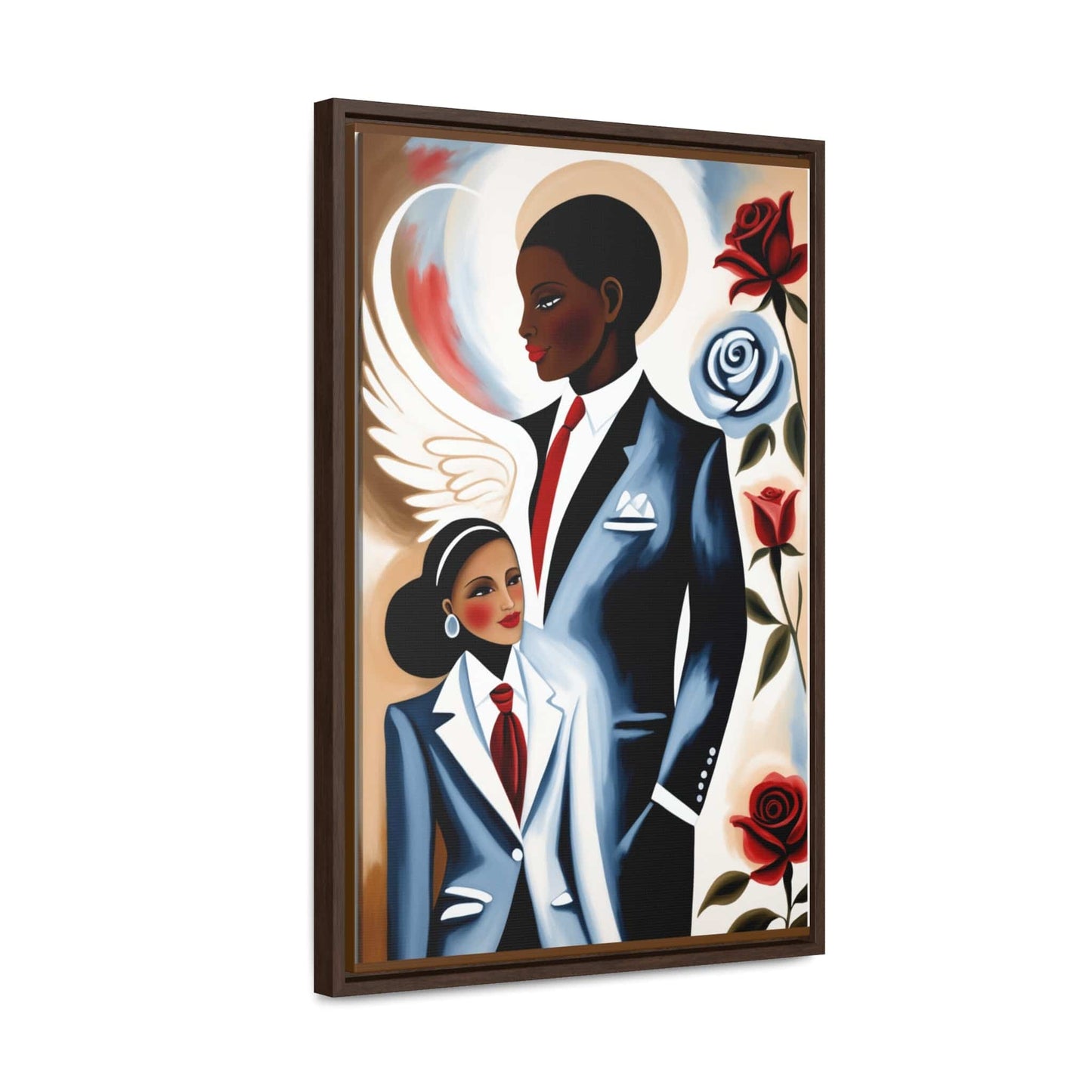 R&RH Angels Smile Among Us Canvas Portrait Elegant Family Portrait Canvas Wrap - Inspirational Decor for Home or Office