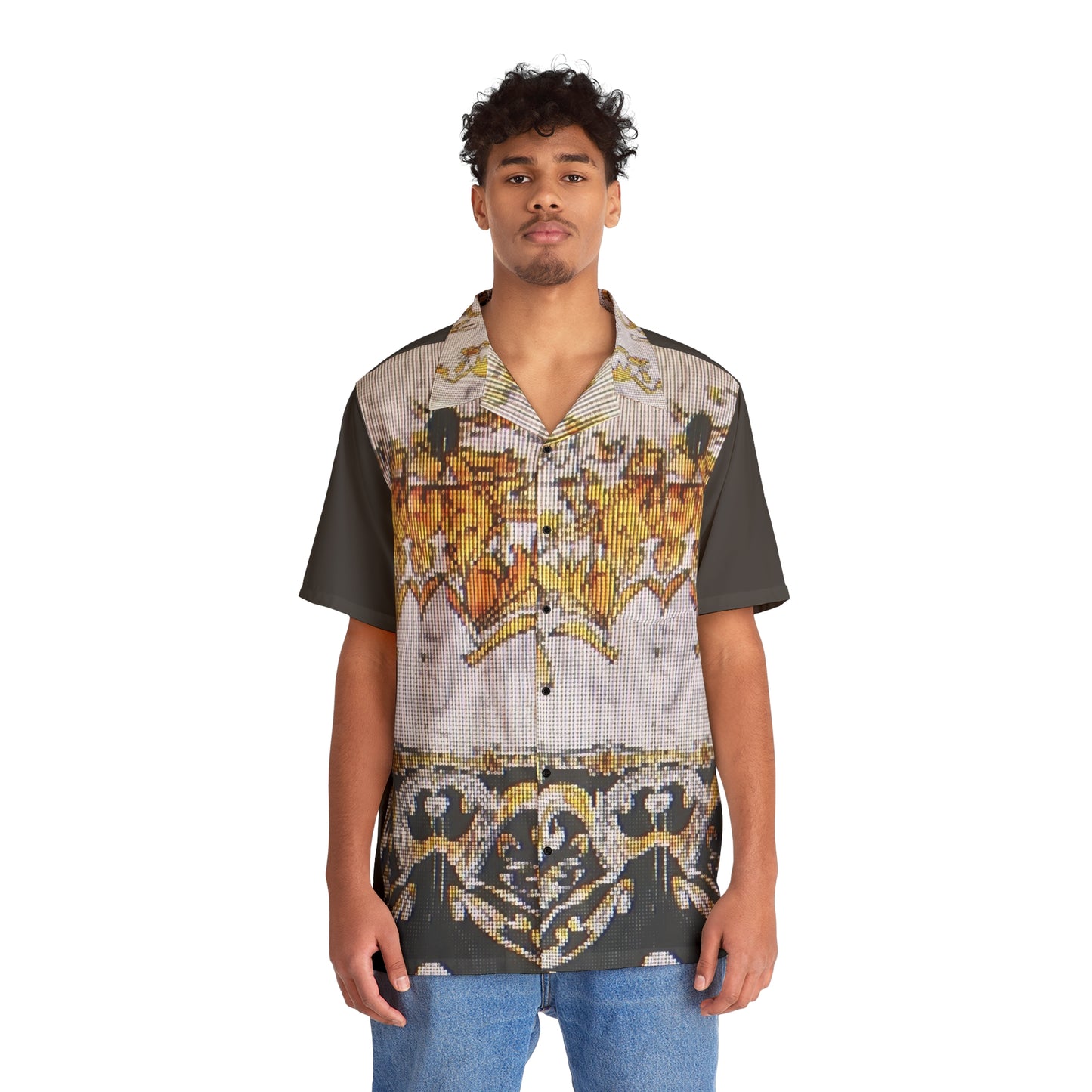 R&RH Men's Black Gold Designer Shirt