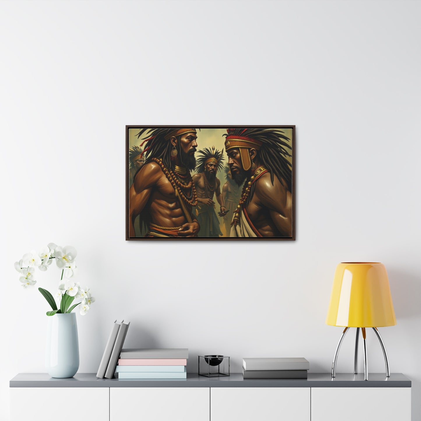 R&RH Gallery Canvas Wraps: Tribal Warriors Art for Home Décor