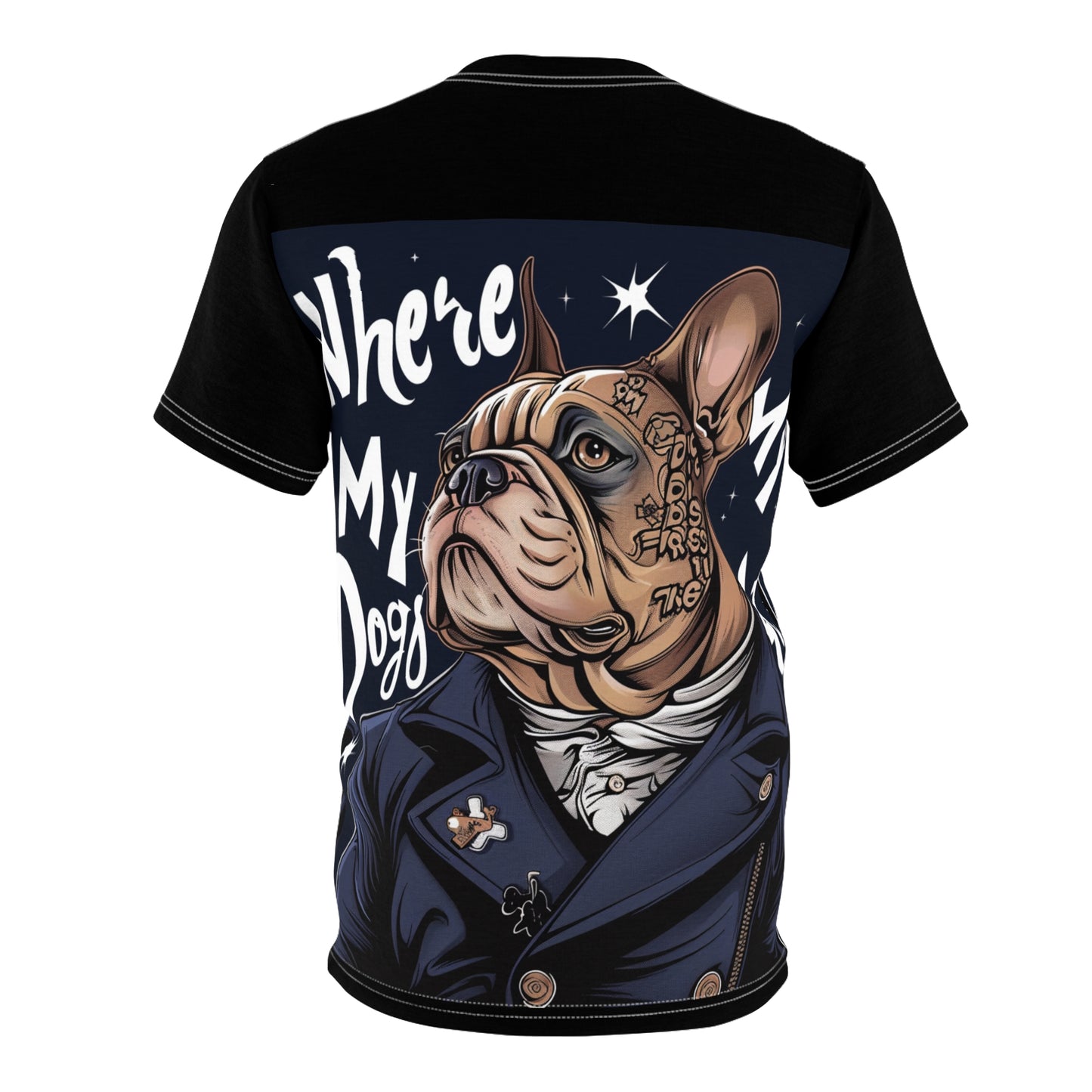 R&RH Stylish Unisex Tee - 'Where My Dogs' Design for Dog Lovers