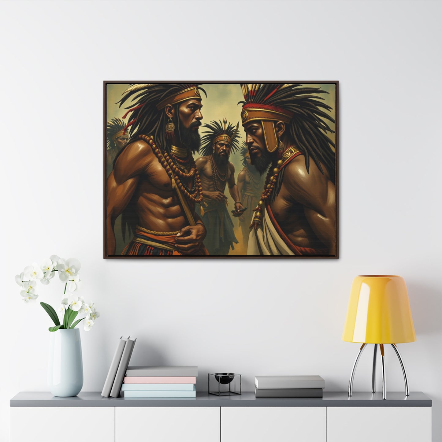 R&RH Gallery Canvas Wraps: Tribal Warriors Art for Home Décor