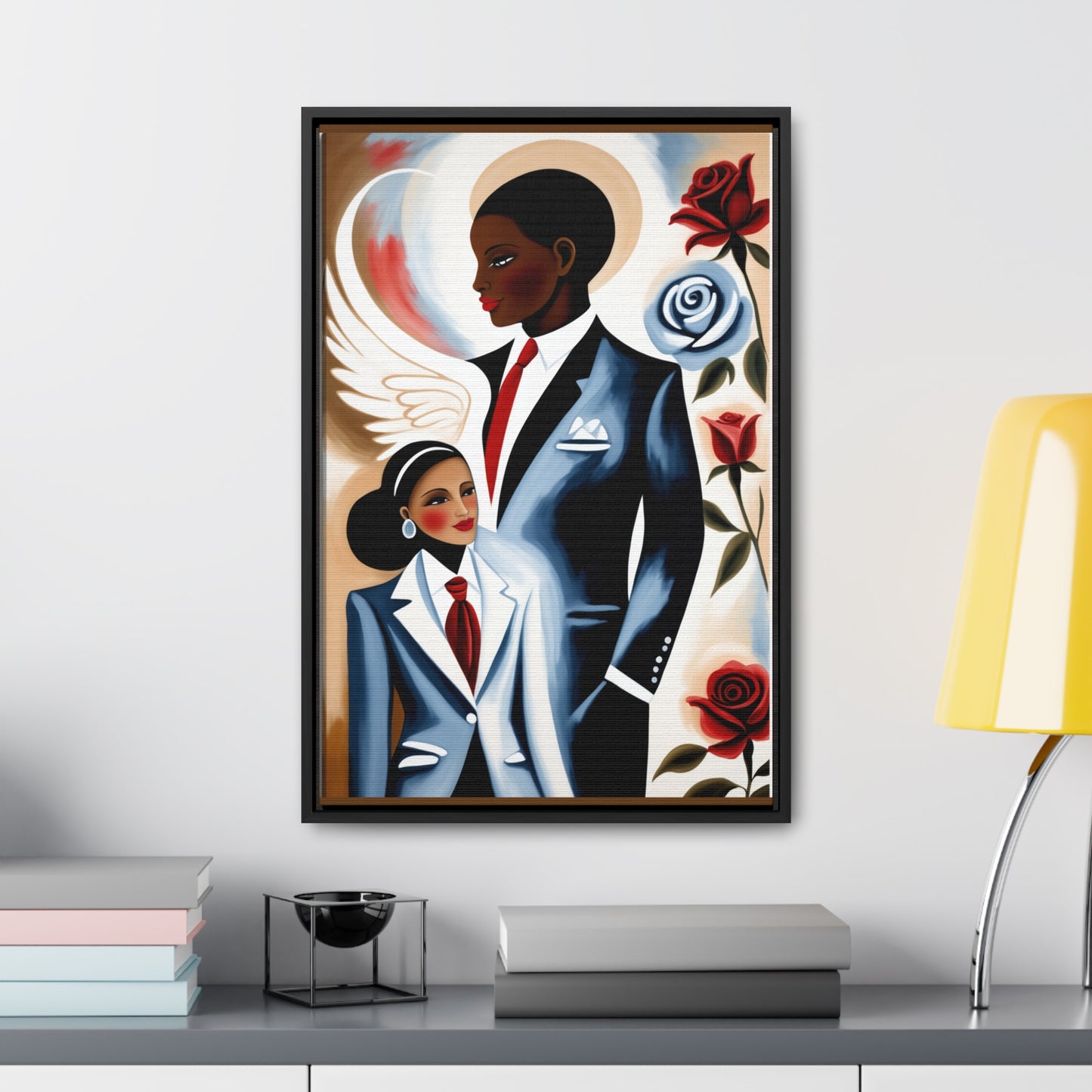 R&RH Angels Smile Among Us Canvas Portrait Elegant Family Portrait Canvas Wrap - Inspirational Decor for Home or Office