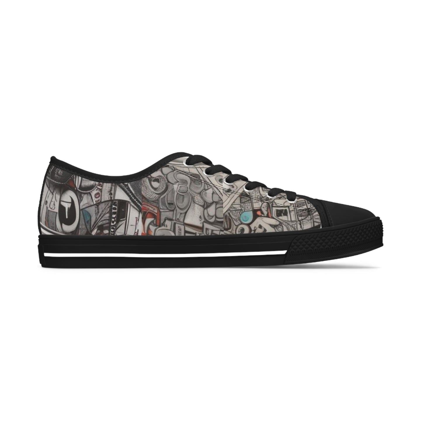 RRH Black Women's Designer Low Top Sneakers