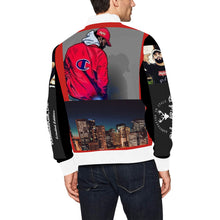 Load image into Gallery viewer, R&amp;RH Red Caricature Men&#39;s Red Bomber Jacket
