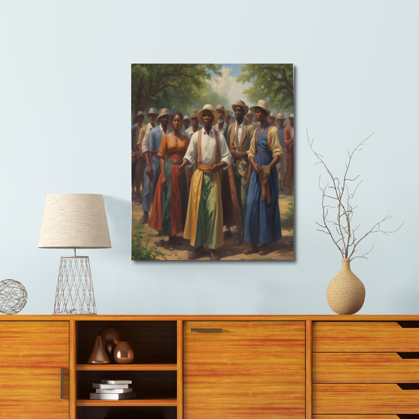 Rich and Rich Homeopportunities Frame Canvas Print 16"x20" "The Gathering."