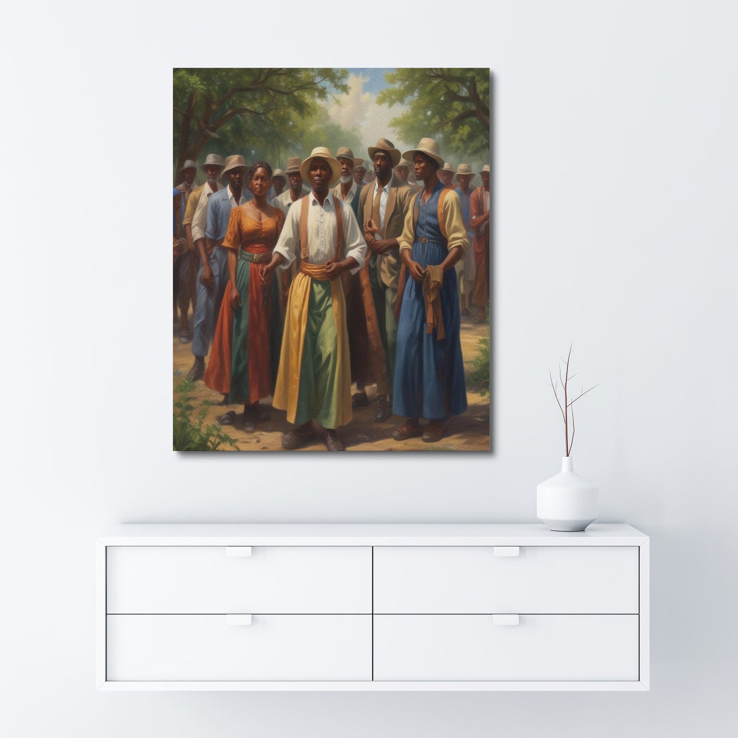 Rich and Rich Homeopportunities Frame Canvas Print 16"x20" "The Gathering."