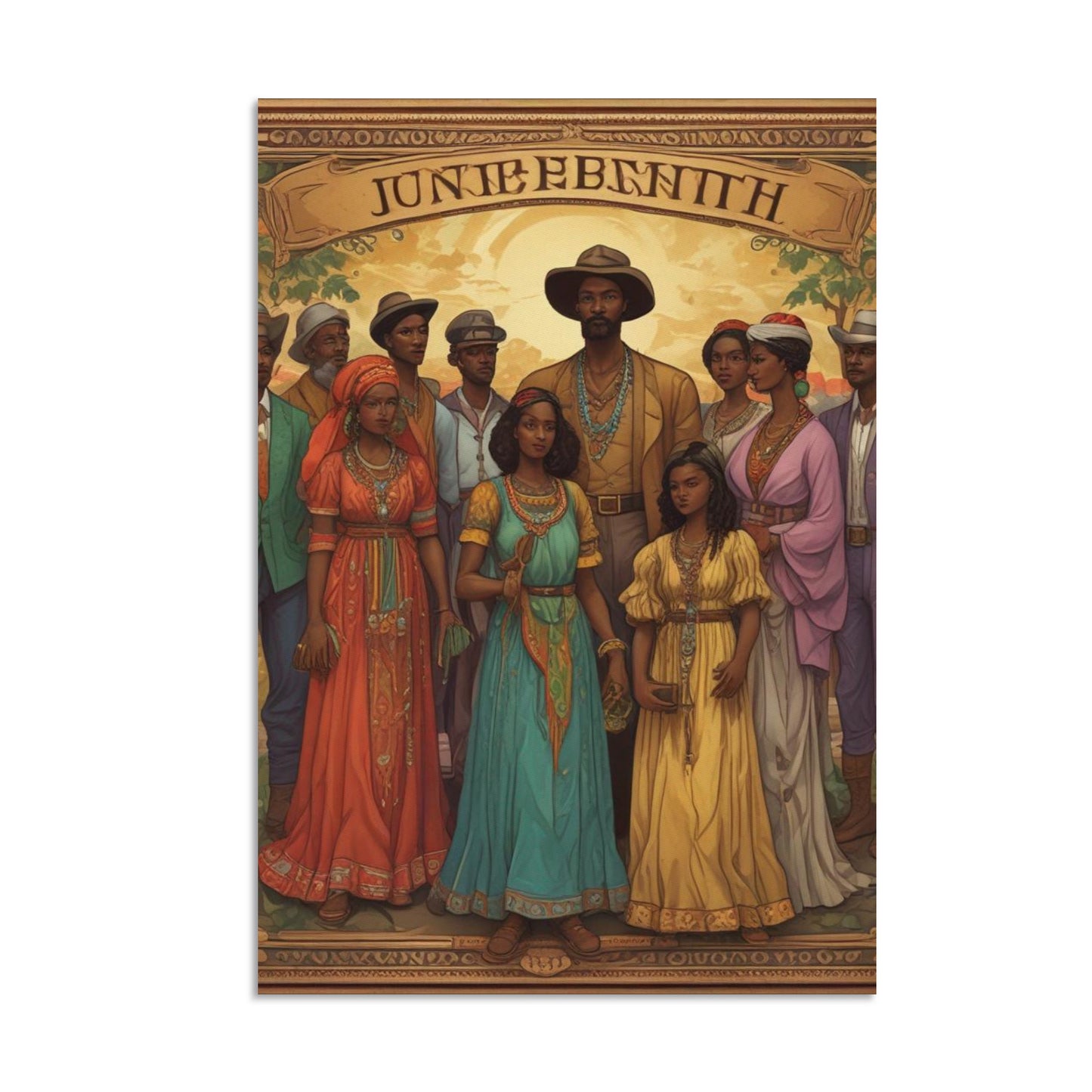 Rich and Rich Homeopportunities Juneteenth Frame Canvas Print 20"x24"