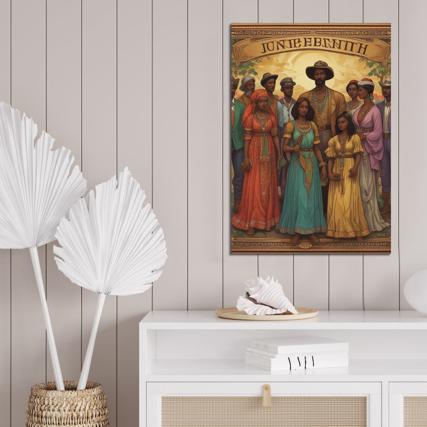 Rich and Rich Homeopportunities Juneteenth Frame Canvas Print 20"x24"