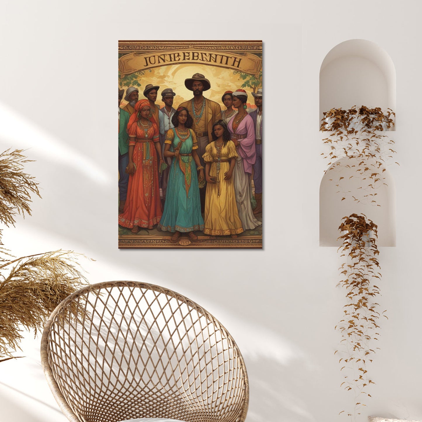 Rich and Rich Homeopportunities Juneteenth Frame Canvas Print 20"x24"